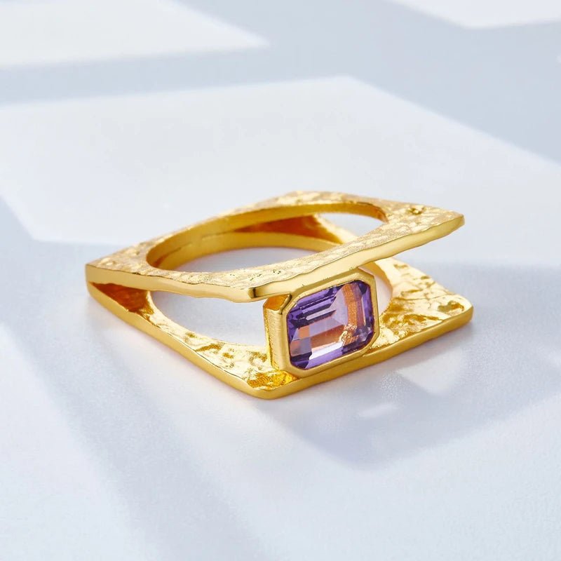 GeoMuse Amethyst Ring - Voisson