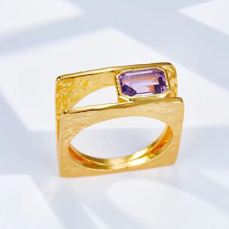 GeoMuse Amethyst Ring - Voisson
