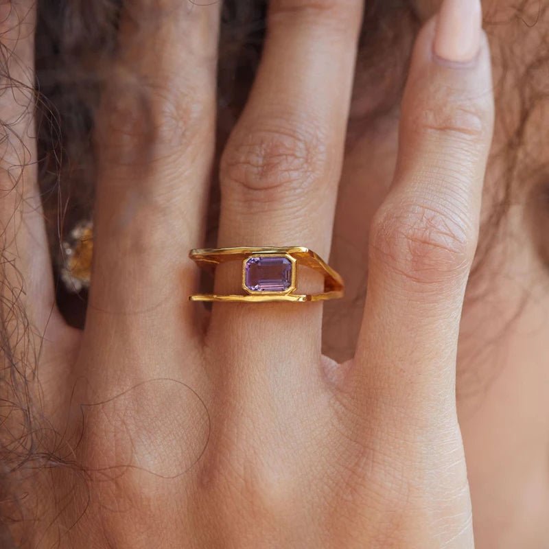 GeoMuse Amethyst Ring - Voisson