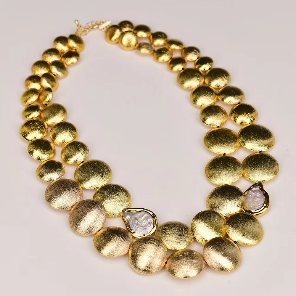 Golden Aura Statement Necklace - Voisson