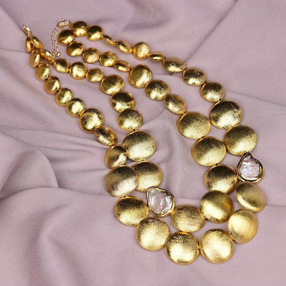 Golden Aura Statement Necklace - Voisson