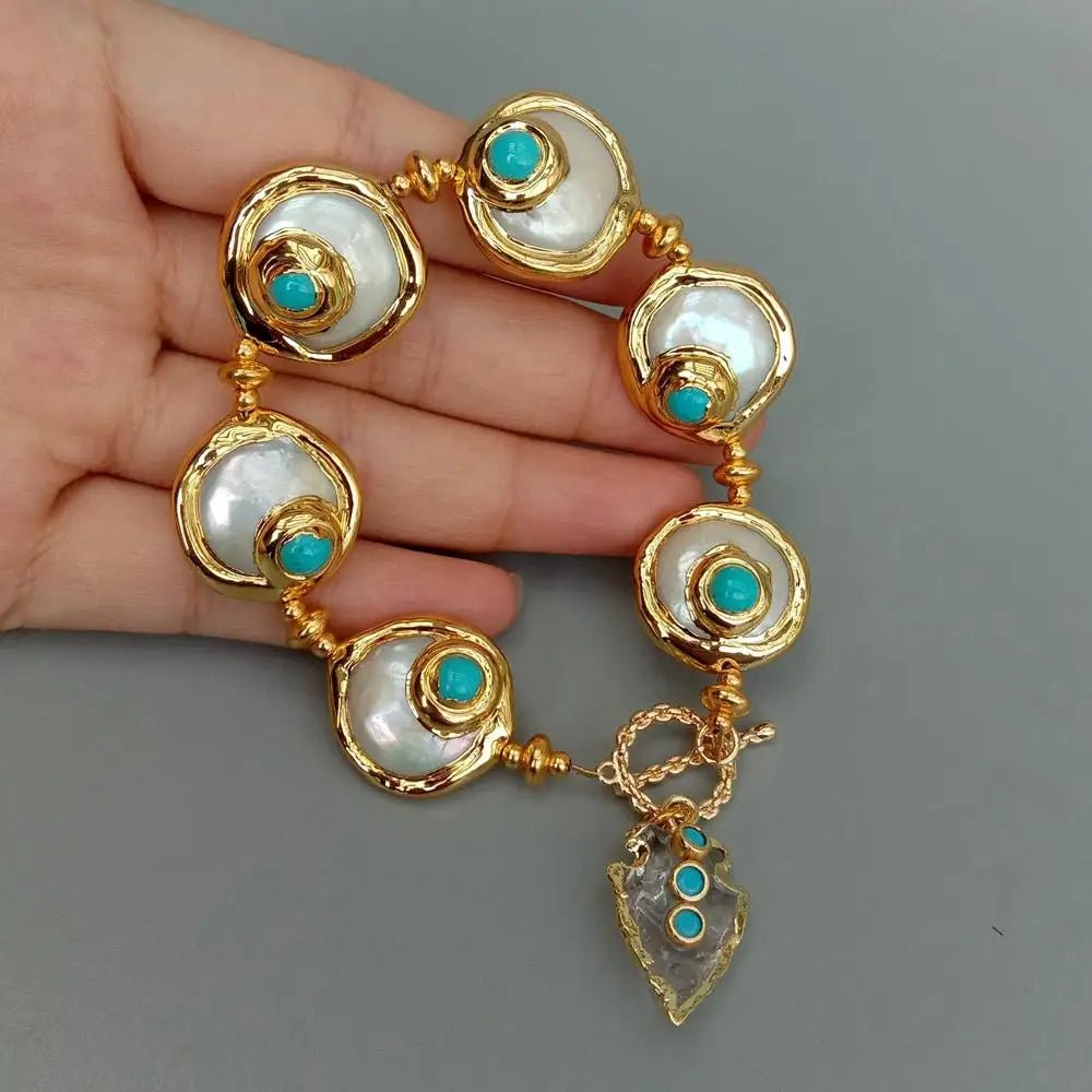 Golden Compass Pearl Bracelet - Voisson