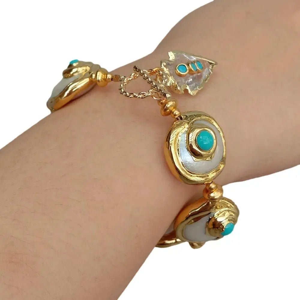 Golden Compass Pearl Bracelet - Voisson