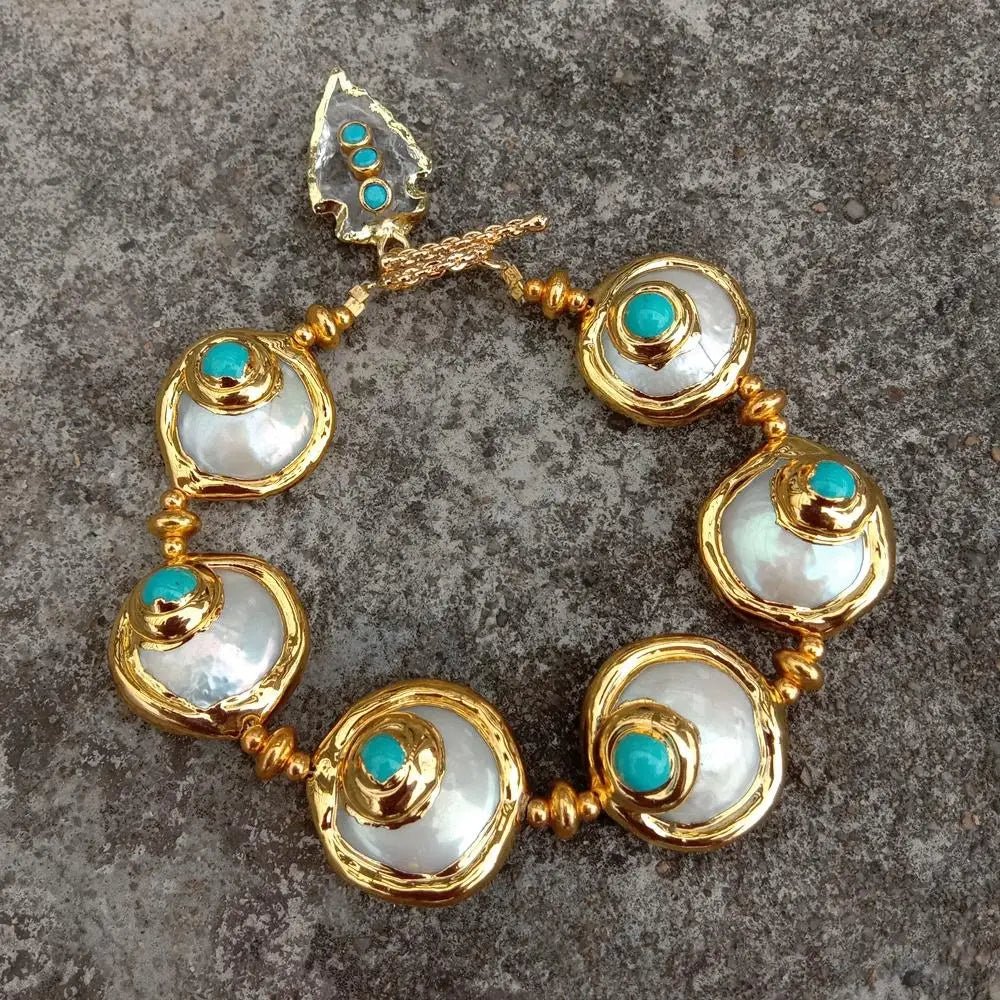Golden Compass Pearl Bracelet - Voisson