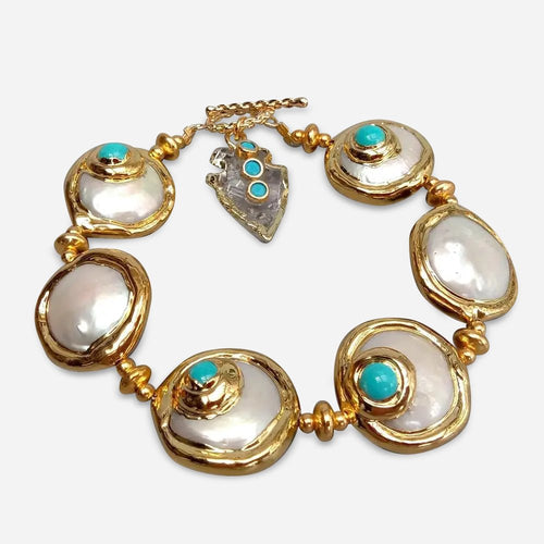 Golden Compass Pearl Bracelet - Voisson