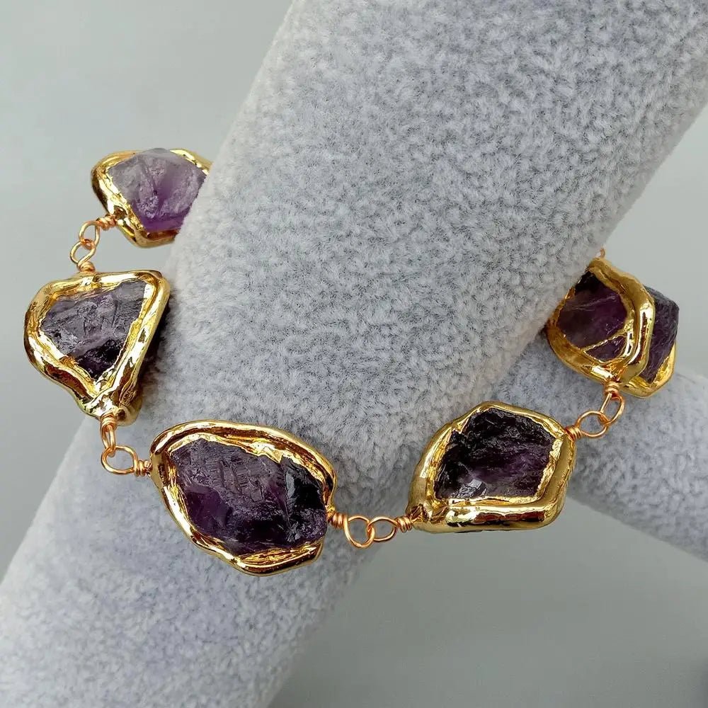 Golden Vein Amethyst Bracelet - Voisson