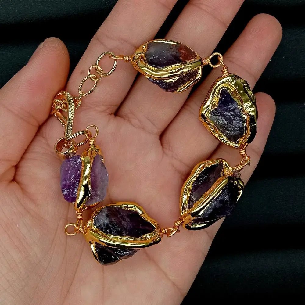 Golden Vein Amethyst Bracelet - Voisson