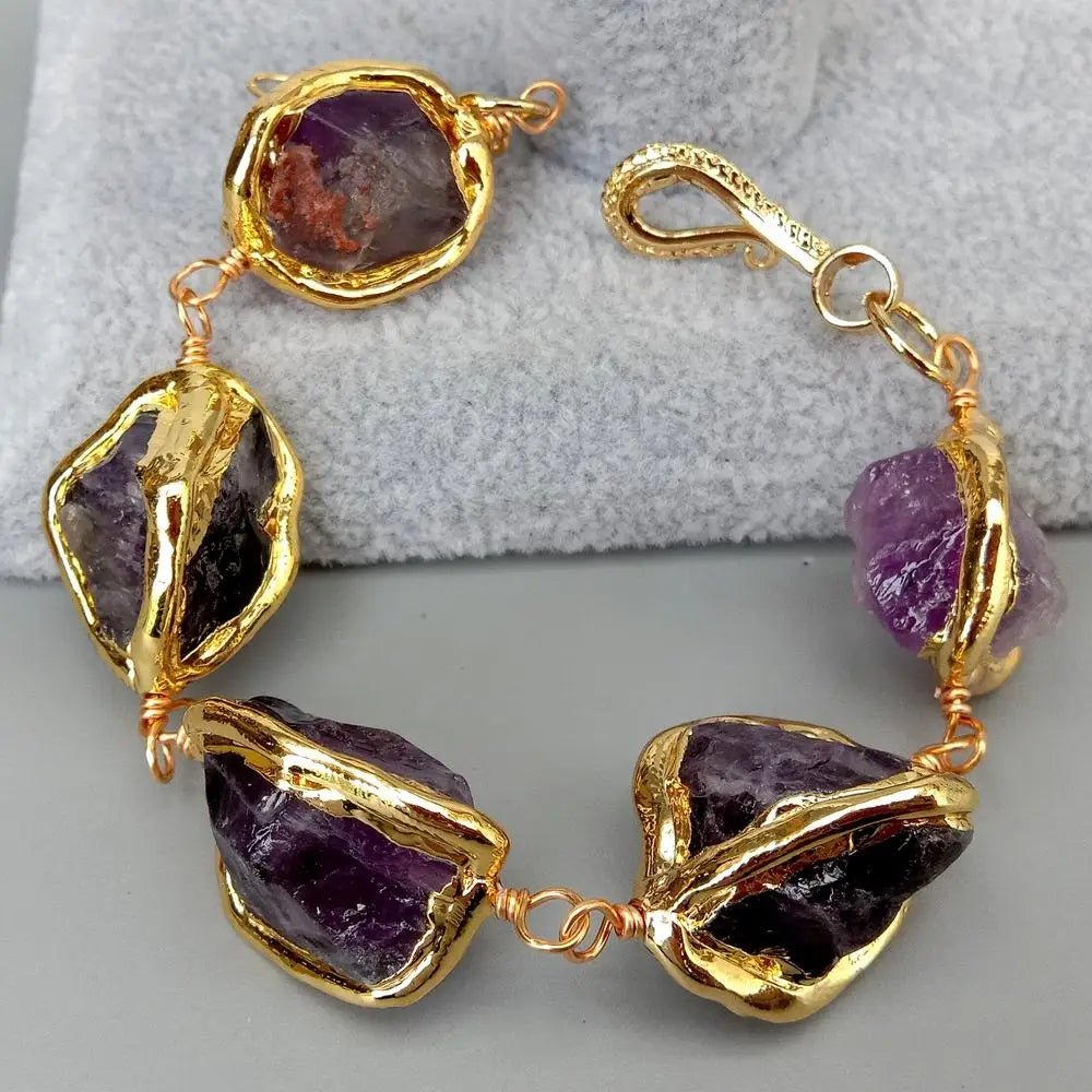 Golden Vein Amethyst Bracelet - Voisson