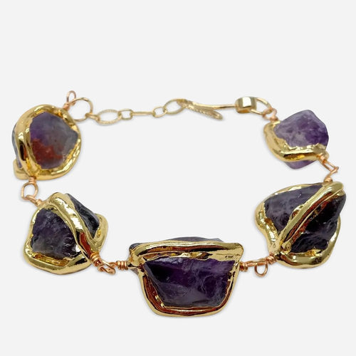 Golden Vein Amethyst Bracelet - Voisson