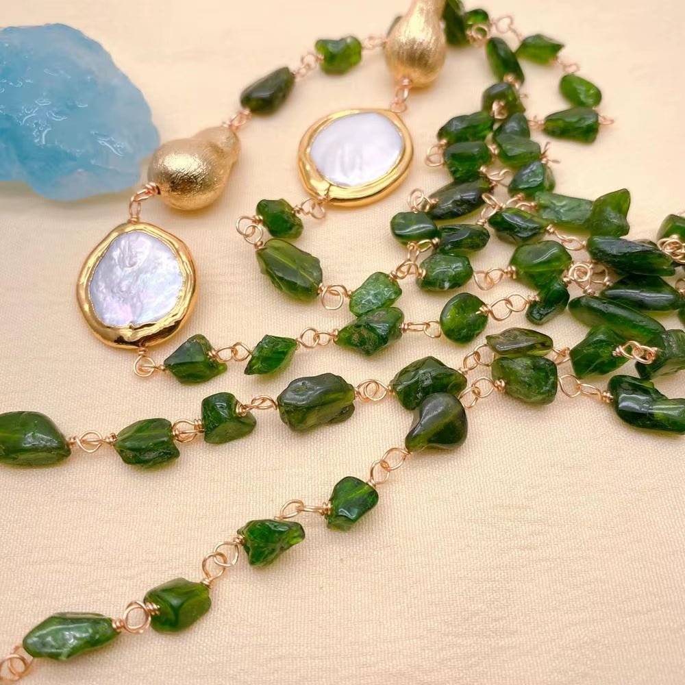 GoldenVine Pearl Necklace - Voisson