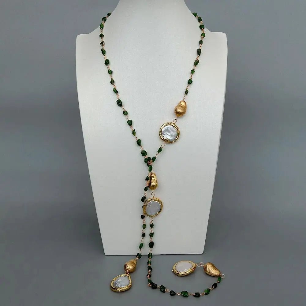 GoldenVine Pearl Necklace - Voisson
