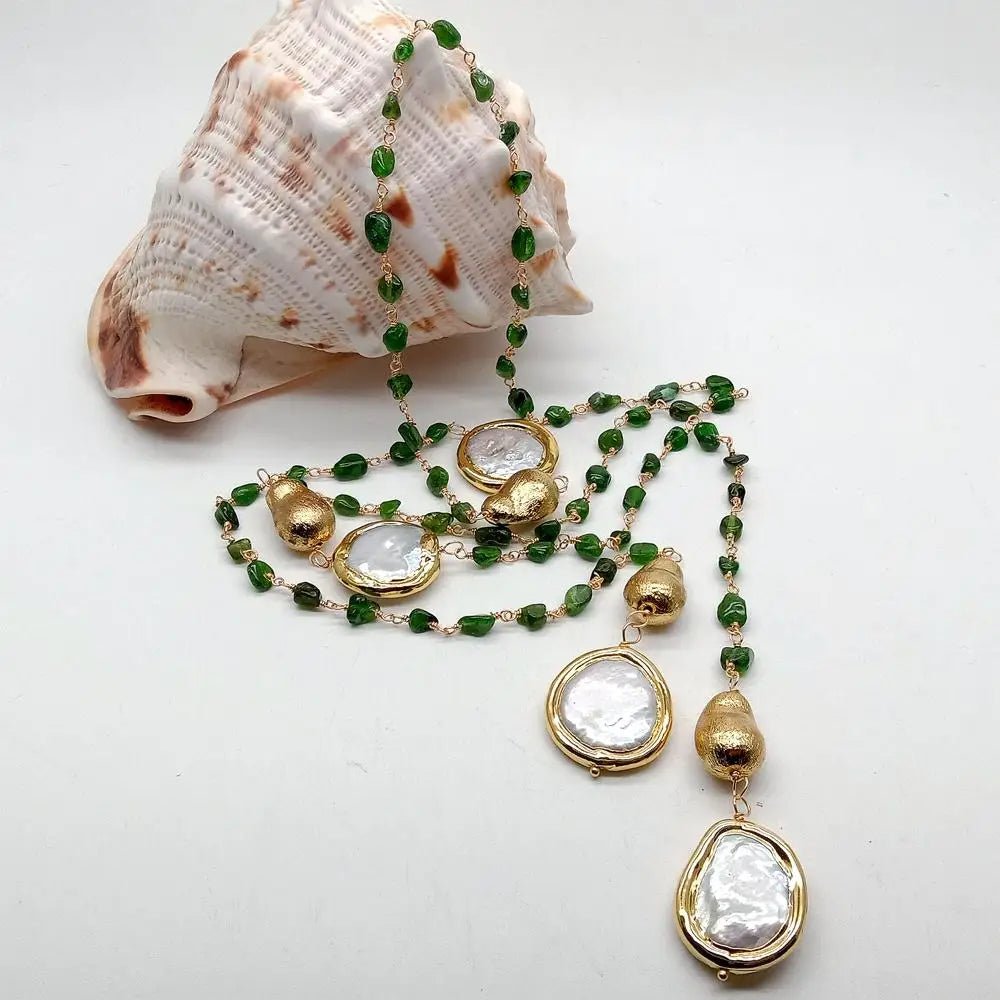 GoldenVine Pearl Necklace - Voisson
