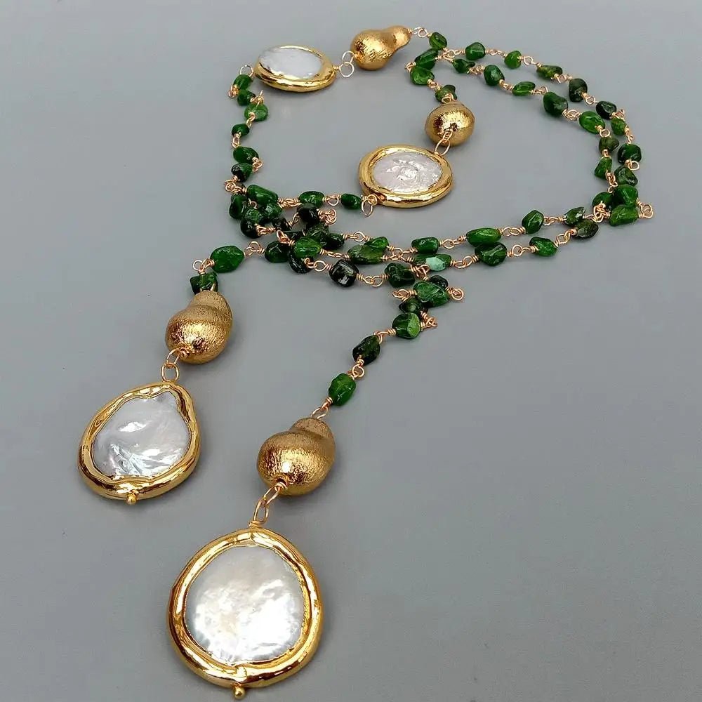 GoldenVine Pearl Necklace - Voisson