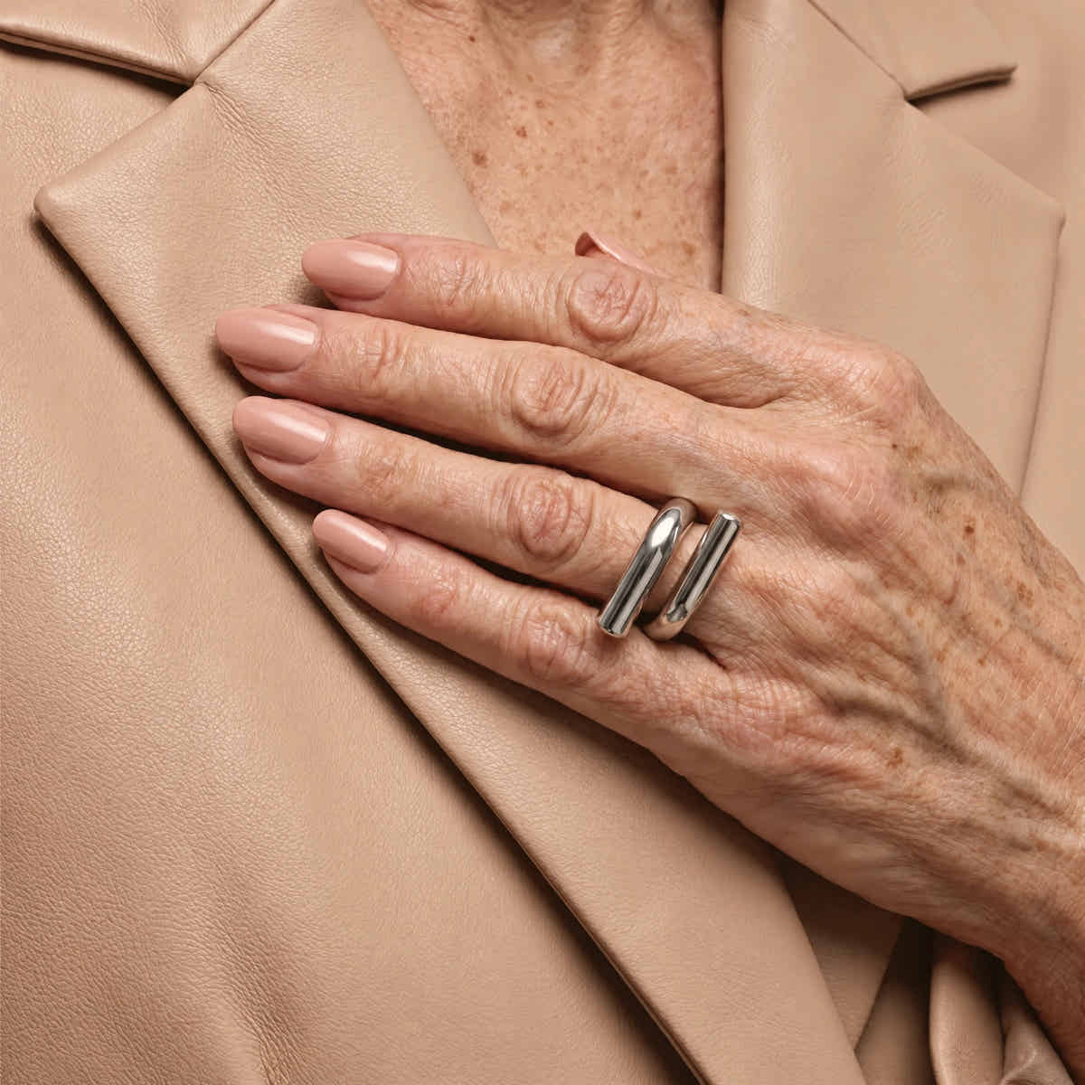 Gossamer Stainless Steel Adjustable Ring - Voisson