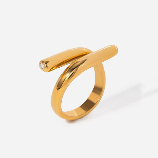 Gossamer Stainless Steel Adjustable Ring - Voisson