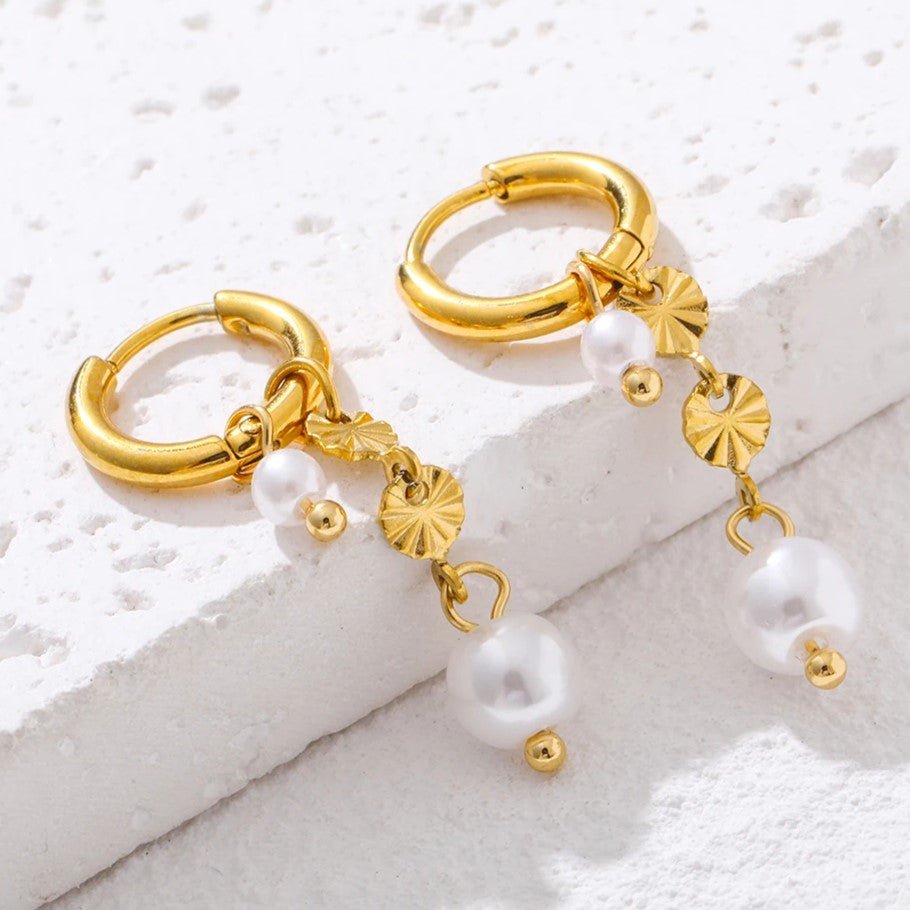 Halo Pearl Cascade Earrings - Voisson