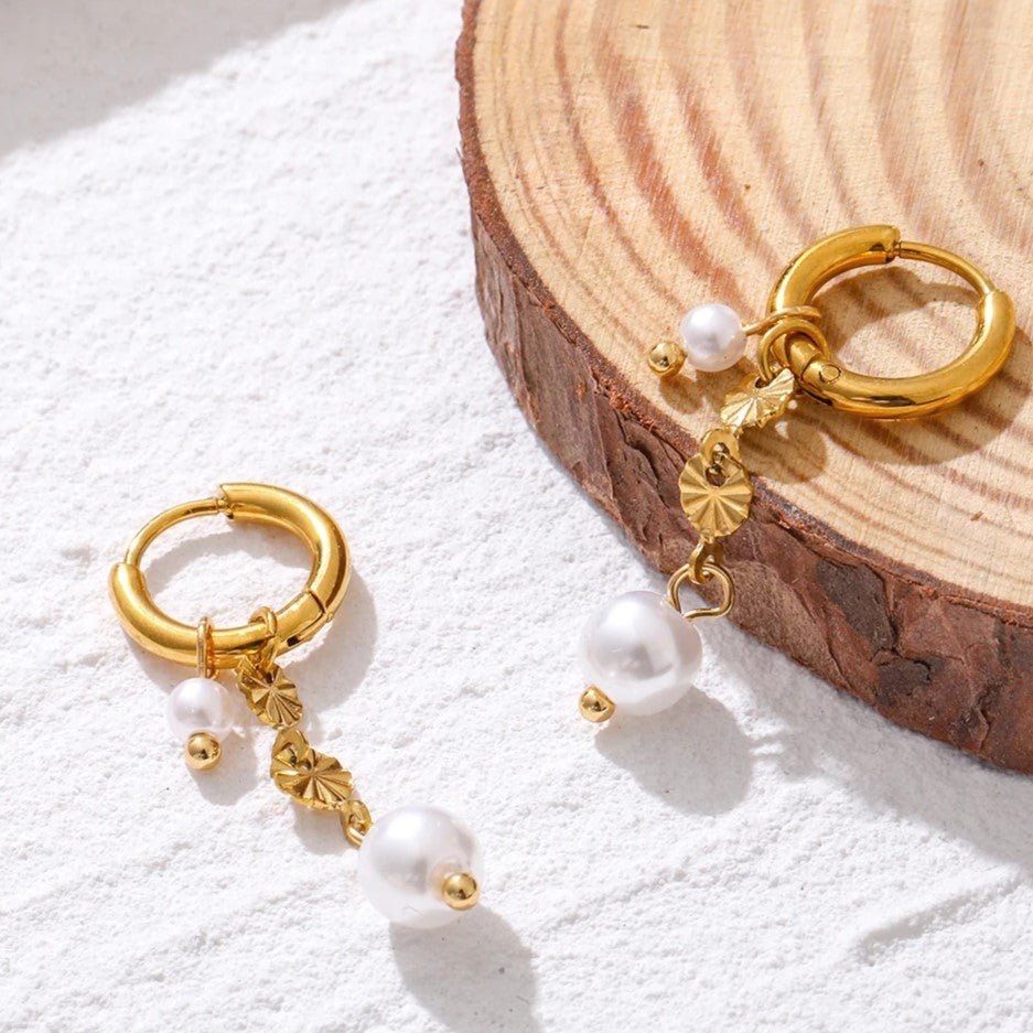 Halo Pearl Cascade Earrings - Voisson