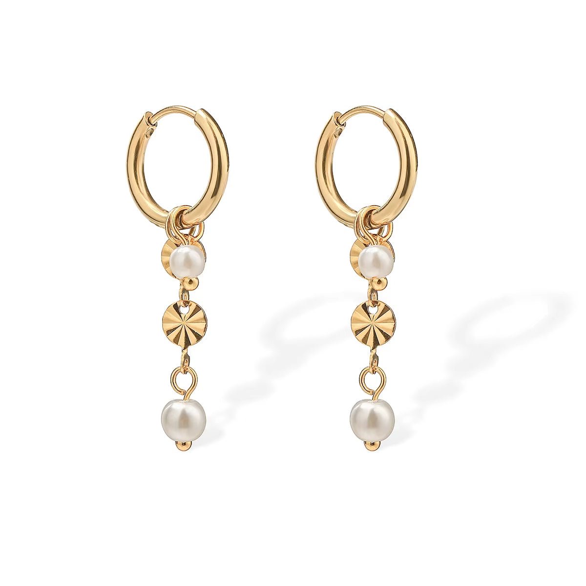 Halo Pearl Cascade Earrings - Voisson
