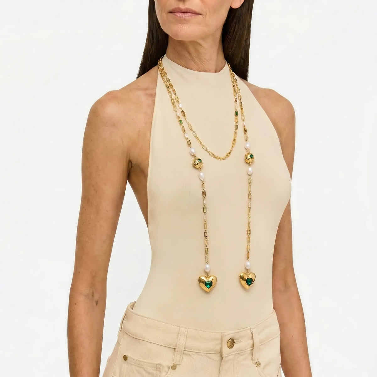 Heart Drop Pearl Necklace - Voisson