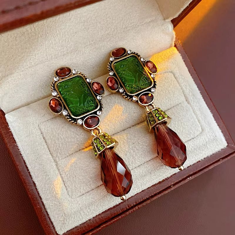 Heirloom Scarlet Drop Earrings - Voisson