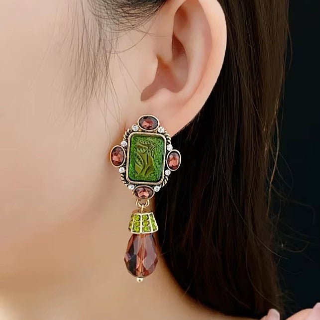 Heirloom Scarlet Drop Earrings - Voisson