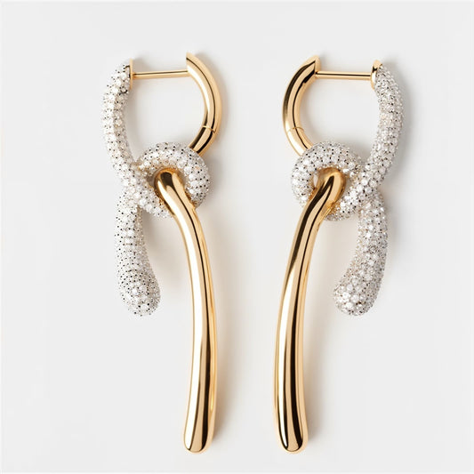 Helena’s Halo Knotted Zircon Stud Earrings - Voisson