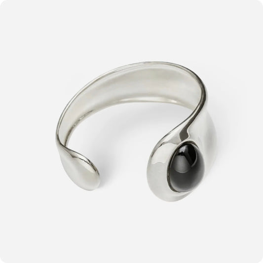 Henrietta’s Heirloom Natural Agate Open Bracelet - Voisson