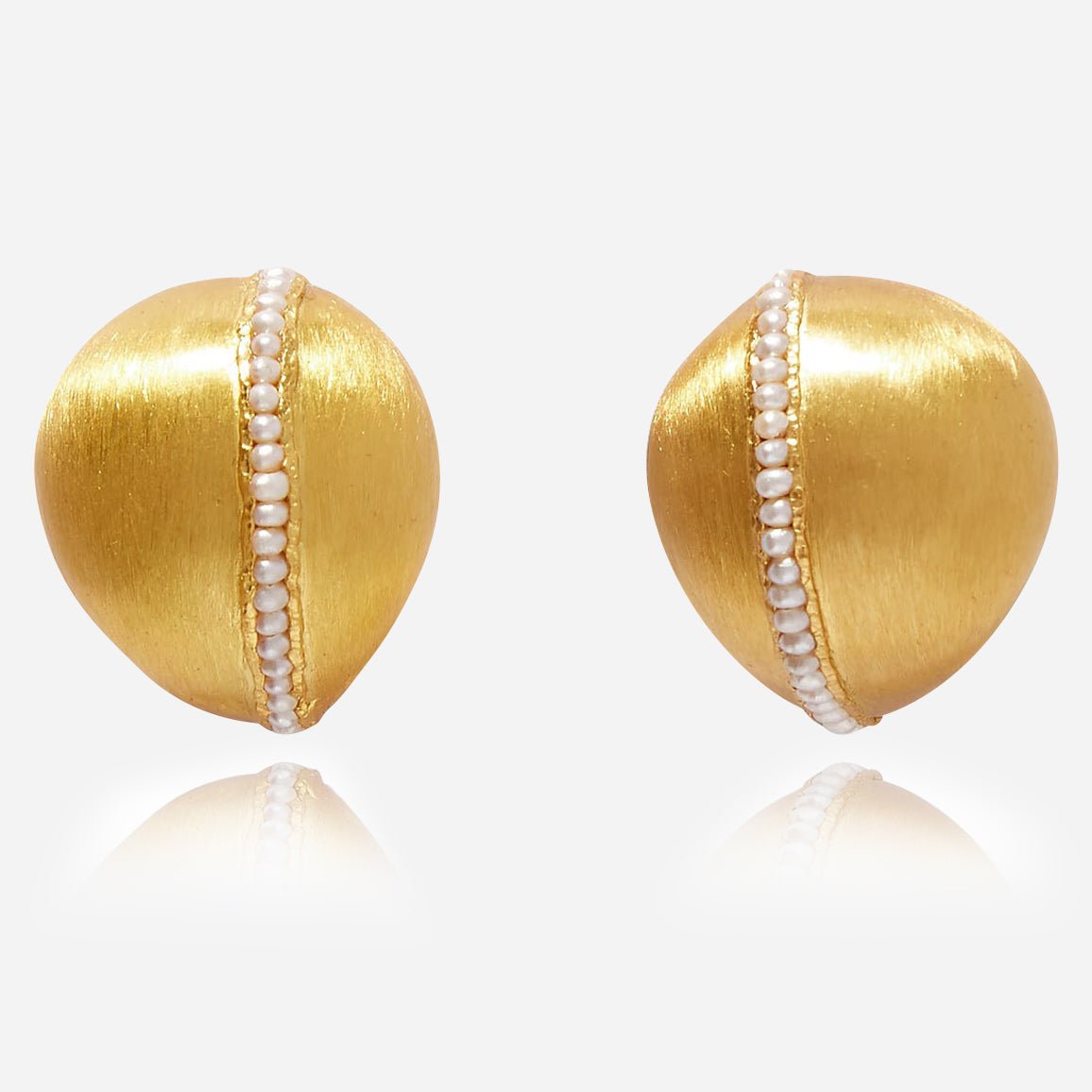 Imperial Divide Pearl Earrings - Voisson