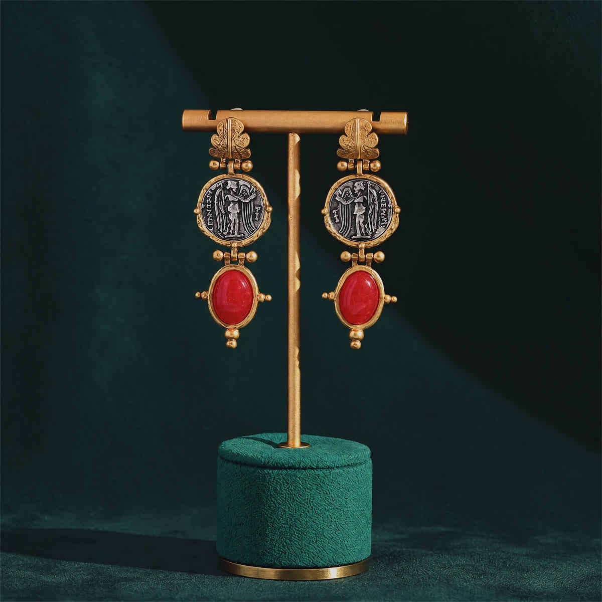 Imperial Flame Coin Earrings - Voisson