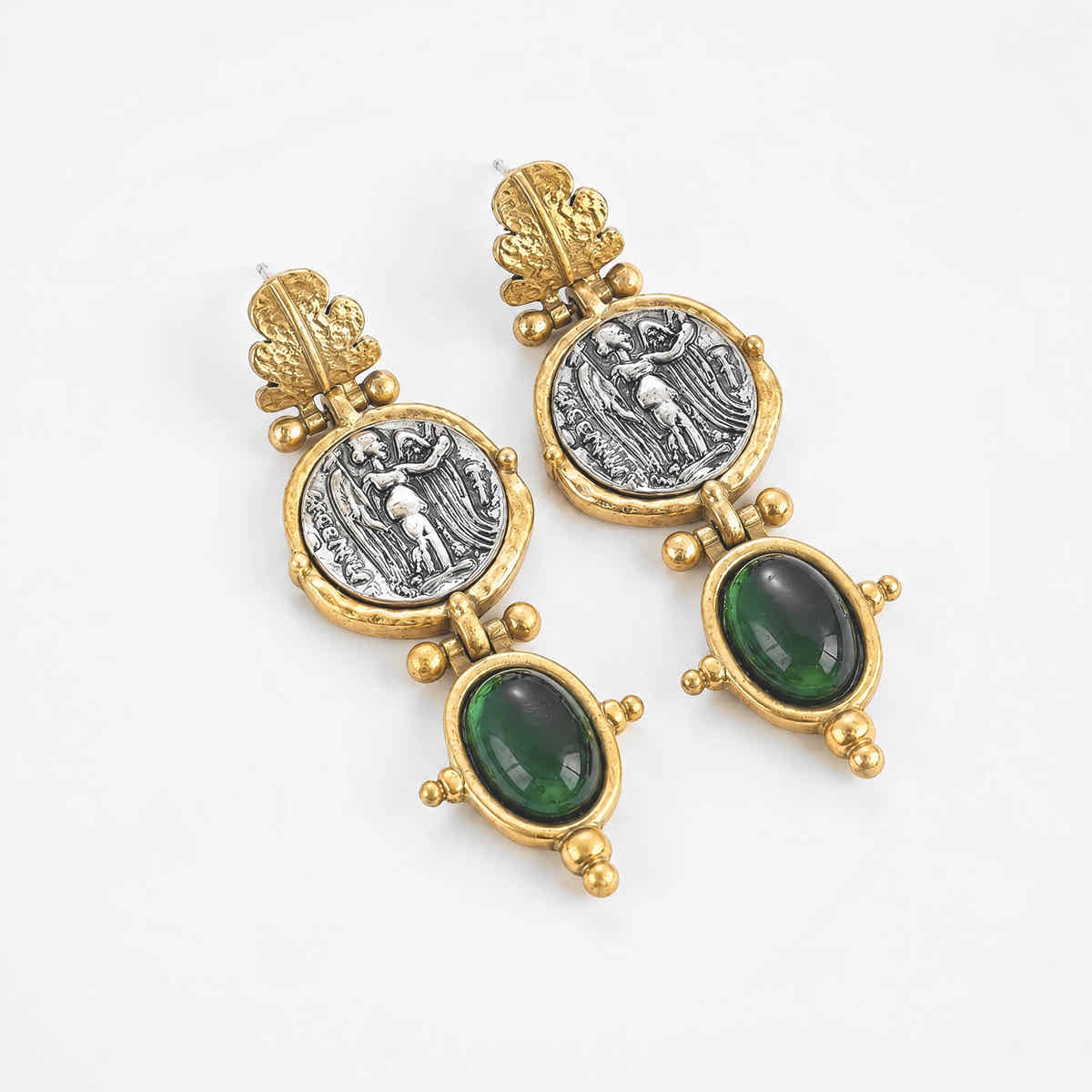 Imperial Flame Coin Earrings - Voisson