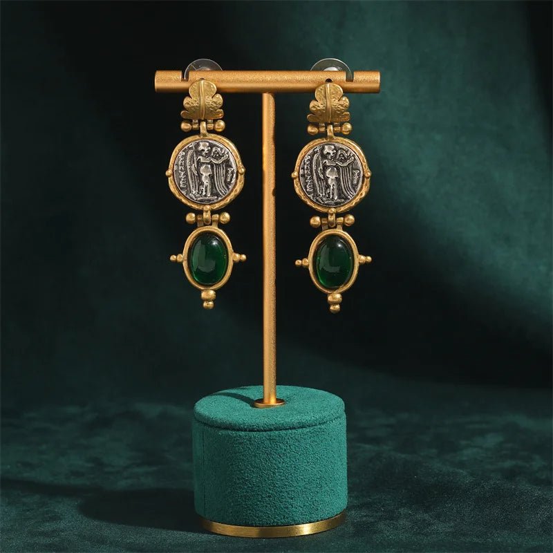 Imperial Flame Coin Earrings - Voisson