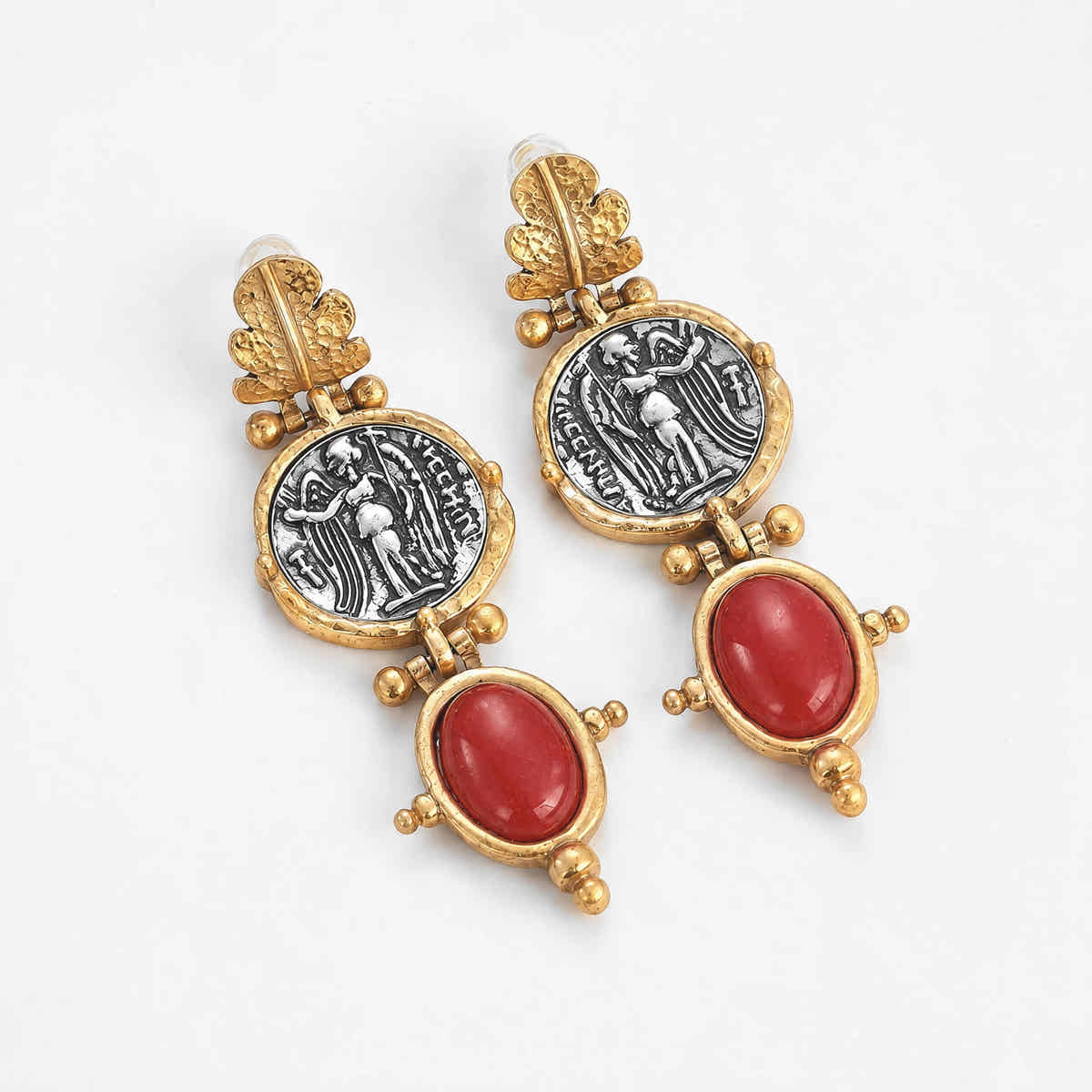 Imperial Flame Coin Earrings - Voisson