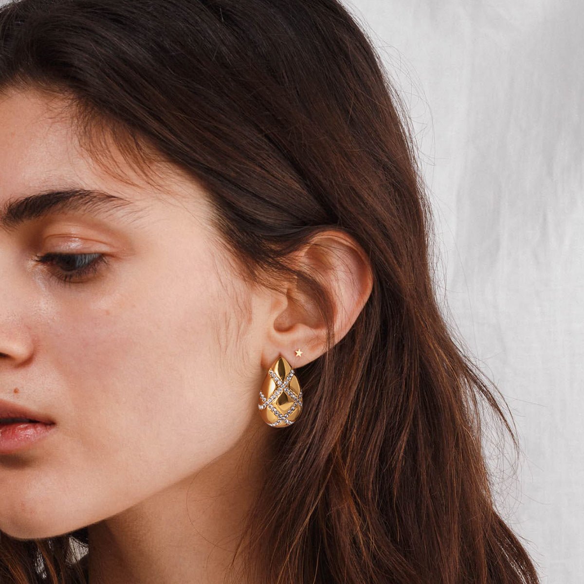 Imperial Lattice Drop Earrings - Voisson
