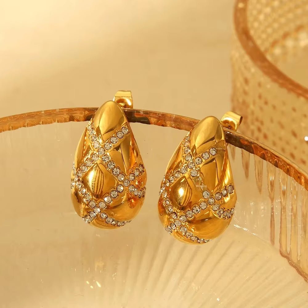 Imperial Lattice Drop Earrings - Voisson