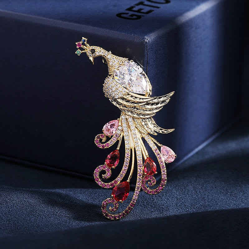 Jewelcrest Peacock Brooch - Voisson