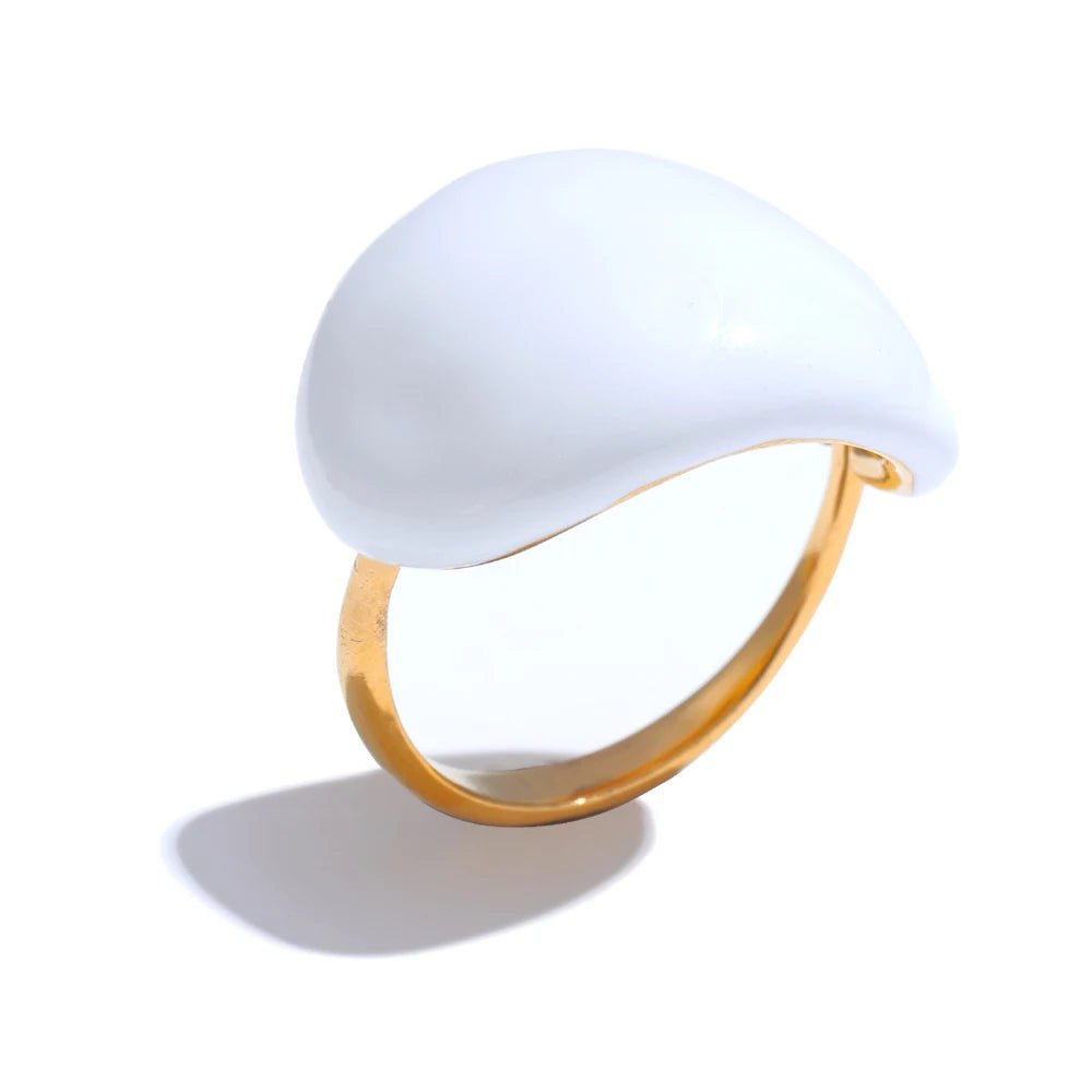 Lava Drop SS Enamel Ring - Voisson