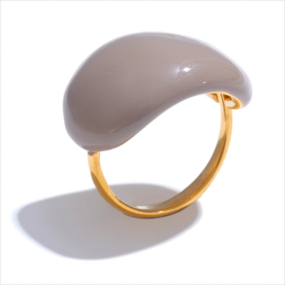 Lava Drop SS Enamel Ring - Voisson