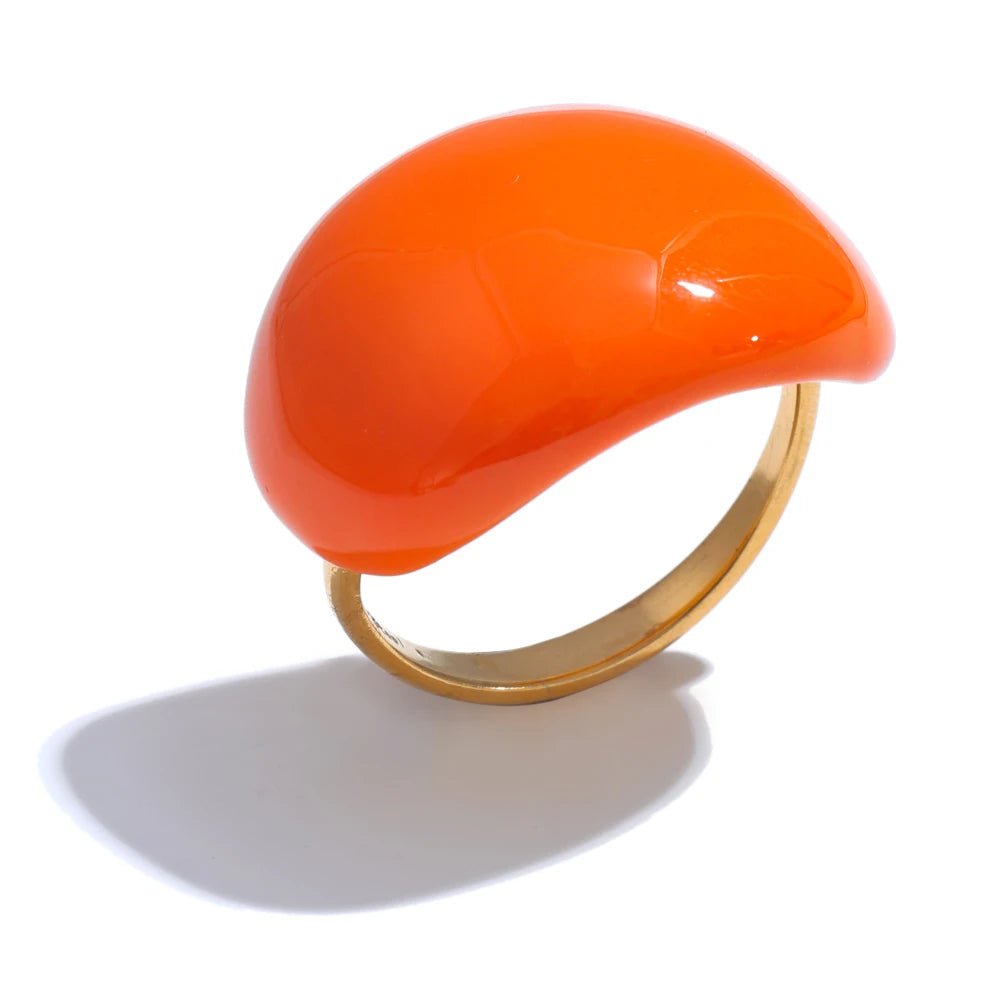 Lava Drop SS Enamel Ring - Voisson