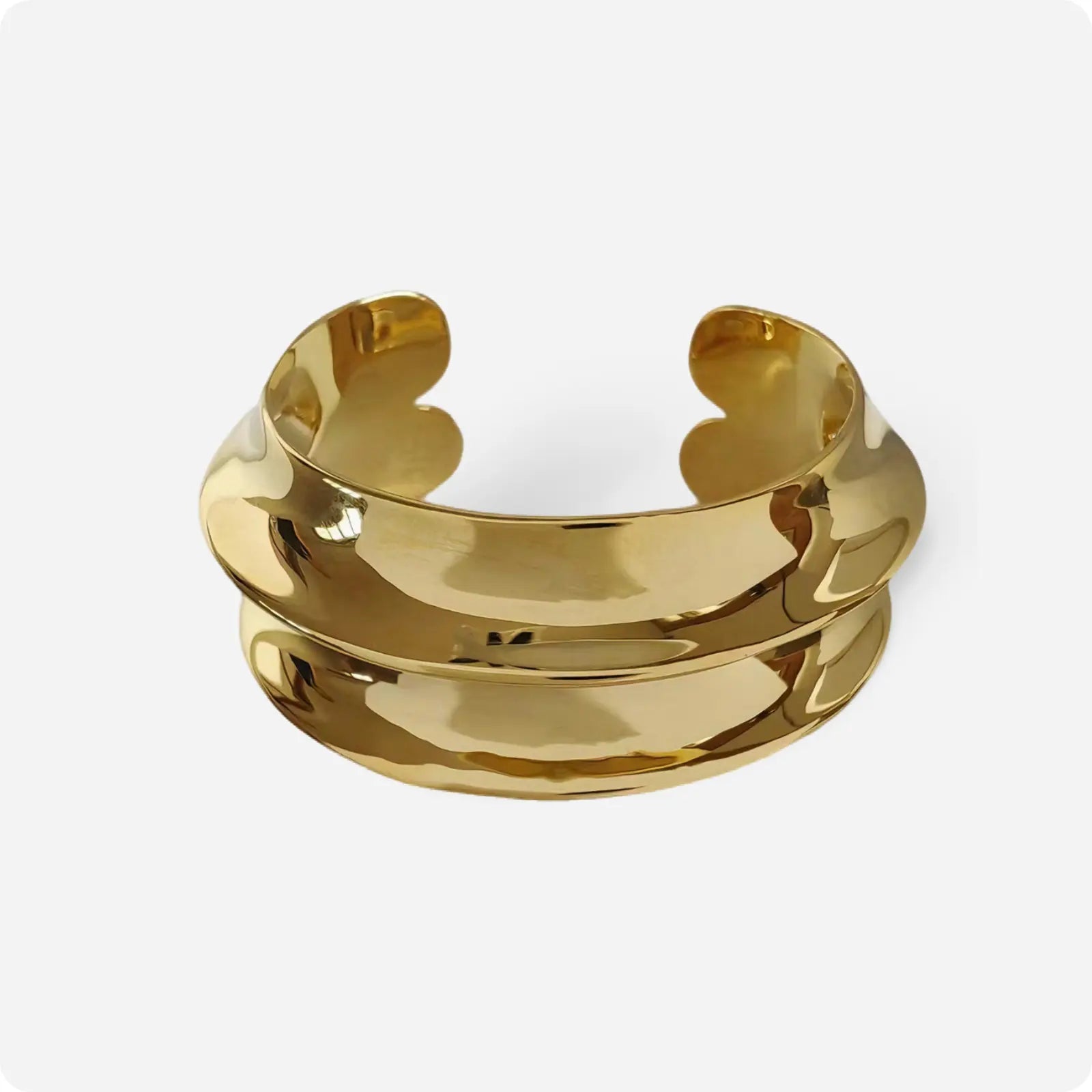 Legacy Wave Exaggerated Chunky Open Bracelet - Voisson