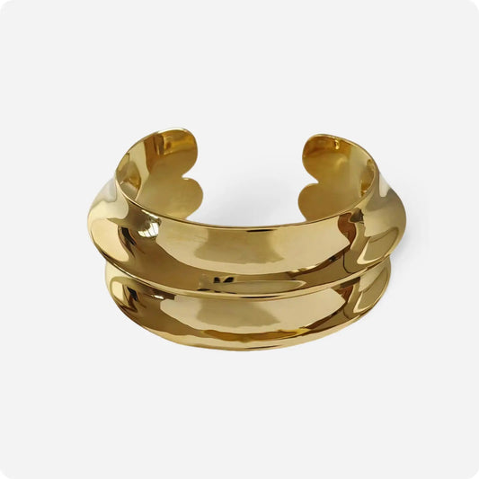 Legacy Wave Exaggerated Chunky Open Bracelet - Voisson