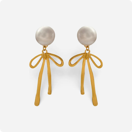 LopsidedLumina Pearl Drop Earrings - Voisson