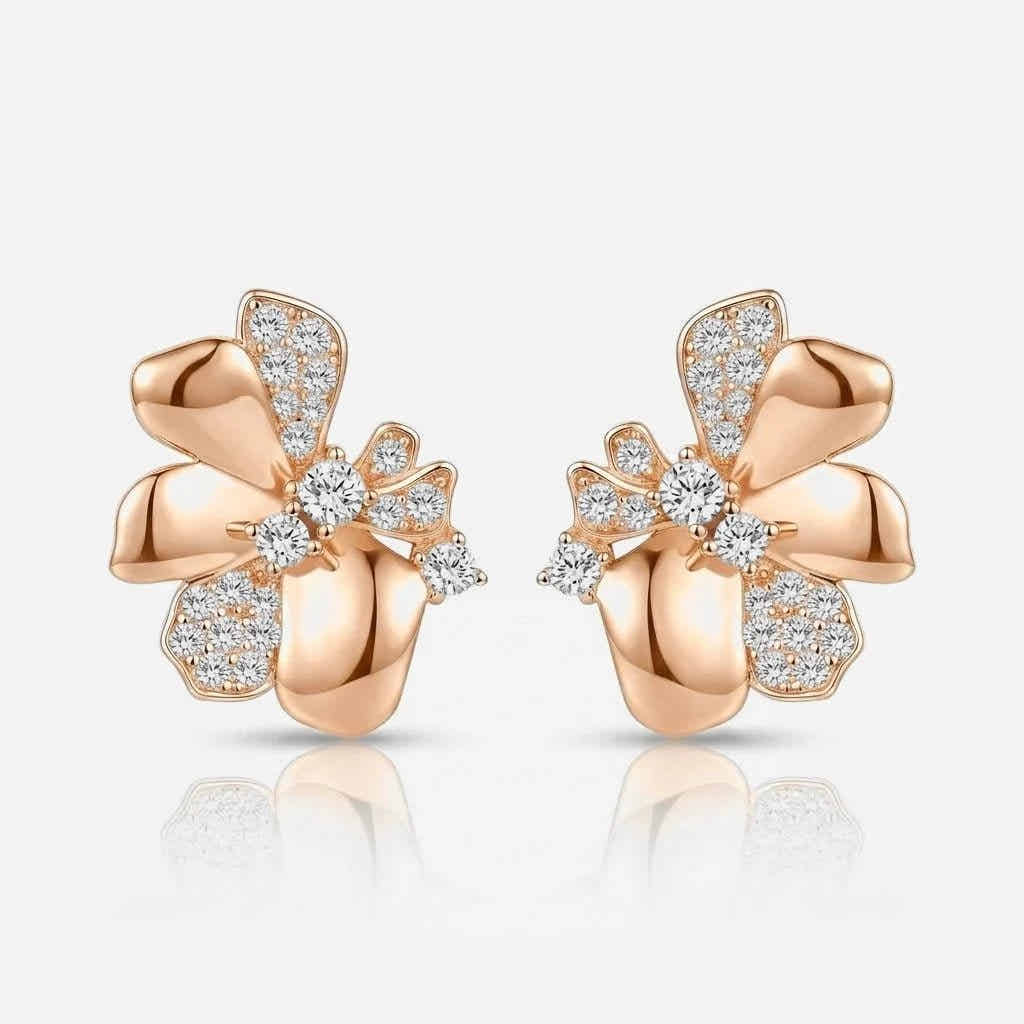 Luminous Orchid 925 Silver Earrings - Voisson