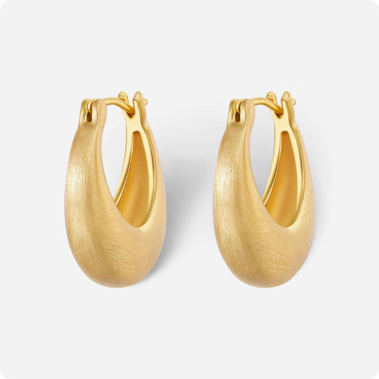 Lunar Trace Hoop Earrings - Voisson