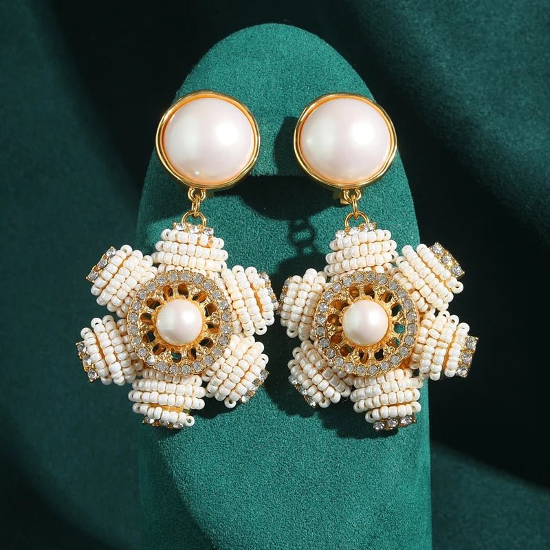 Lustre Bloom Clip On Earrings - Voisson