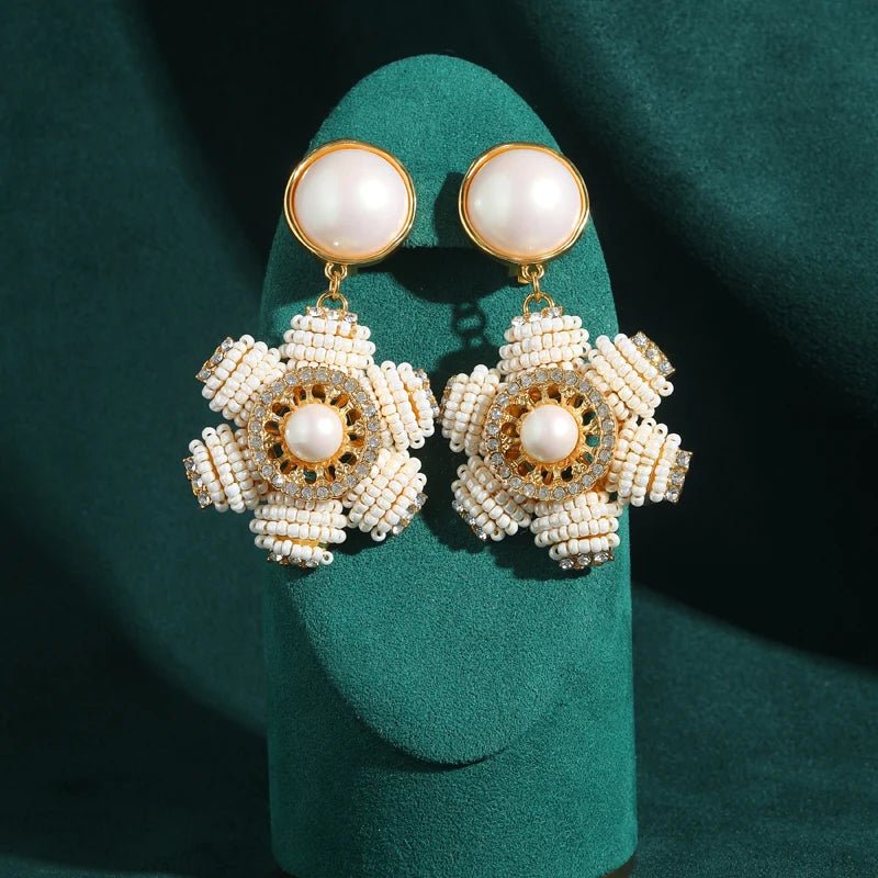 Lustre Bloom Clip On Earrings - Voisson