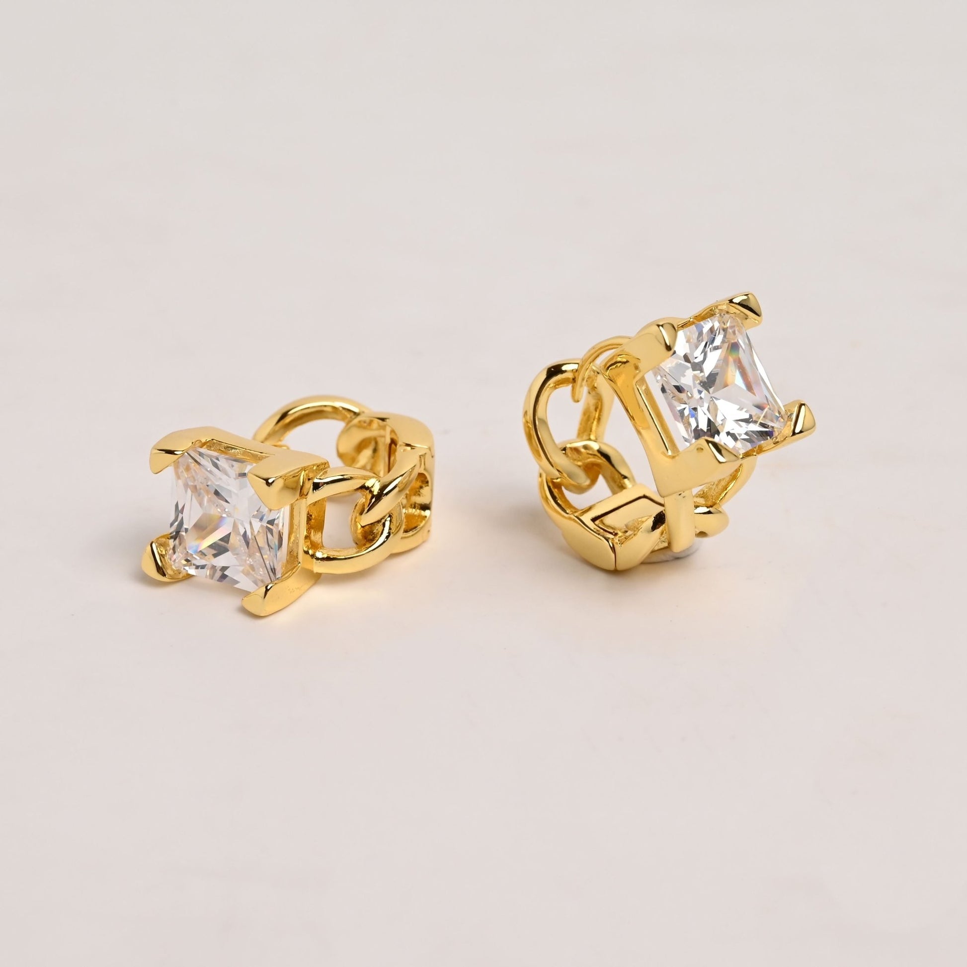 LuxeLink Glass Square Earrings - Voisson