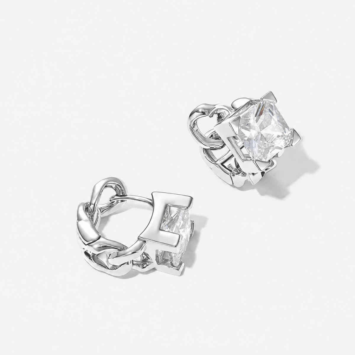 LuxeLink Glass Square Earrings - Voisson