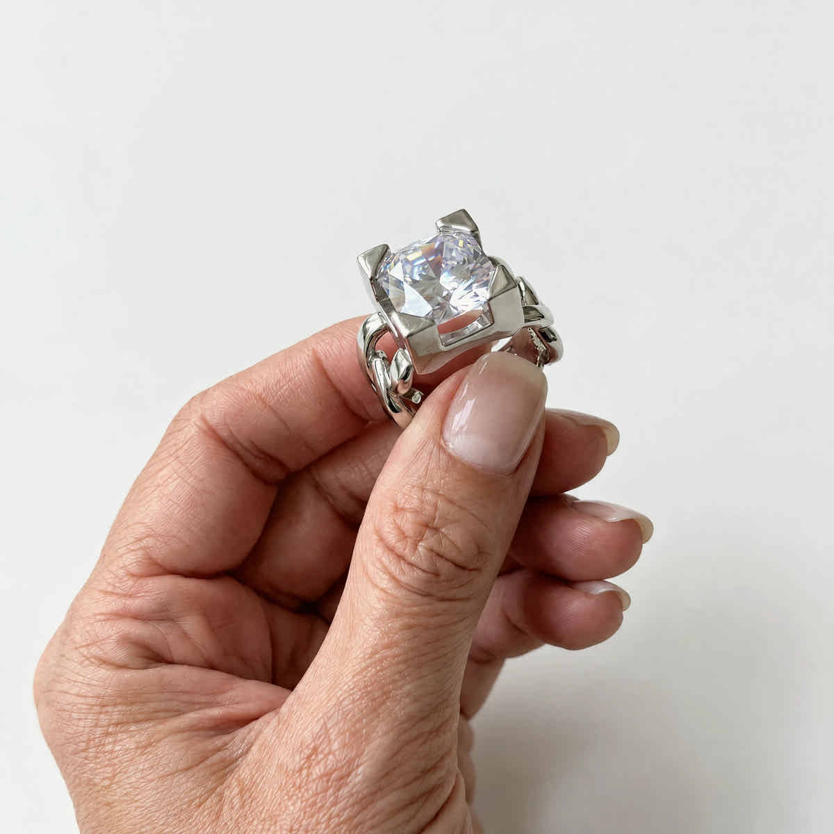 LuxeLink Glass Square Ring - Voisson