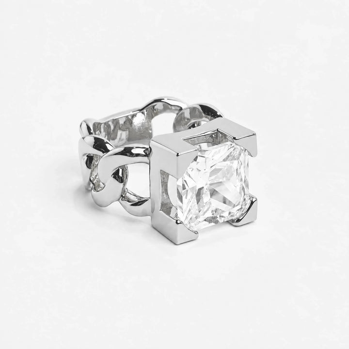 LuxeLink Glass Square Ring - Voisson