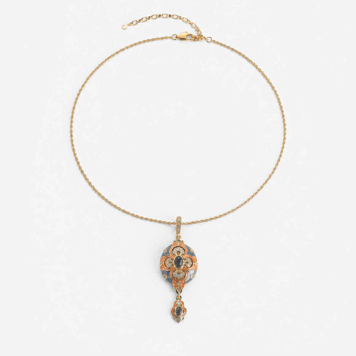 Majesty Enamel Pendant Necklace - Voisson